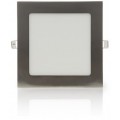 Pannello quadrato led 12w acciaio satinato nichel slim faretto incasso Downlight luce bianca