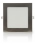 Pannello quadrato led 12w acciaio satinato nichel slim faretto incasso Downlight luce bianca