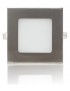 Pannello quadrato led 6w acciaio satinato nichel slim faretto incasso luce naturale 4000k Downlight