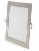 Pannello led quadrato 18w acciaio satinato nichel incasso Faro faretto completo driver luce bianca naturale caldaDownlight