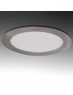 Pannello led rotondo 18w acciaio satinato nickel slim ip20 incasso faretto luce calda bianca naturale Downlight