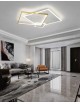 Plafoniera led 46w quadrato oro design moderno lampadario soffitto luce bianco naturale