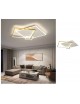 Plafoniera led 46w quadrato oro design moderno lampadario soffitto luce bianco naturale