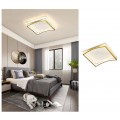 Plafoniera led 48w quadrato bianco oro design moderno lampadario da soffitto luce fredda naturale