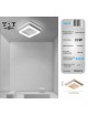 Plafoniera led 33w quadrata bianco design moderno lampadario da soffitto geometrico luce fredda naturale