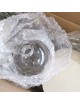 Lampadario sospensione 8 sfere attacco G9 bolle trasparenti in vetro metallo oro design moderno
