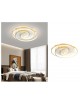 Plafoniera led 45w cerchio spirale vortice oro lampadario da soffitto moderno luce fredda naturale