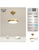 Lampadario a sospensione led 24w cerchio tondo circolare design moderno bianco oro nero luce fredda calda