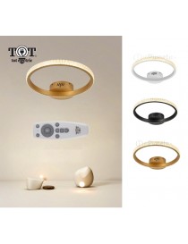 Plafoniera led 28w cerchio effetto cristallo con telecomando moderno bianco oro nero luce fredda calda naturale