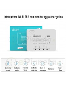 Interruttore 25A contatore energia Wireless per controllo remoto luci domotica con Alexa Google home smartphone SONOFF POW R3