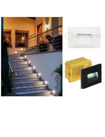 Segnapasso led incasso 3W per cassetta scatola 503 220V applique luce per interno lampada parete bianco nero