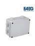 Scatola di derivazione 120x80x50 rettangolare da esterno tenuta stagna grigio impermeabile con passacavi