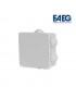 Scatola cassetta di derivazione 80x80x40 mm quadrata da esterno tenuta stagna grigio impermeabile con passacavi