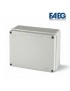 Scatola di derivazione 190x140x70 rettangolare da esterno tenuta stagna grigio impermeabile con pareti lisce