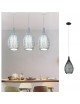 Lampadario sospensione goccia gabbia metallo E27 pendente a filamenti moderno nero bianco