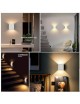 Applique da parete led attacco G9 in gesso lampada quadrata moderno bianco verniciabile luce sopra e sotto