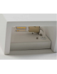 Applique da parete led attacco G9 in gesso lampada quadrata moderno bianco verniciabile luce sopra e sotto