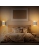 Applique da parete led attacco G9 in gesso lampada quadrata moderno bianco verniciabile luce sopra e sotto