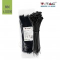 V-TAC Confezione da 100 fascette 4.5 x 300 mm stringicavo autobloccanti in nylon nere fermacavi per cablaggi