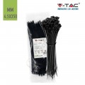 V-TAC Confezione da 100 fascette 4.5 x 350 mm stringicavo autobloccanti in nylon nere fermacavi per cablaggi