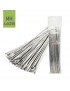 V-TAC Confezione da 100 fascette metalliche 4.6 x 250 mm stringicavo autobloccanti in acciaio inox fermacavi per cablaggi