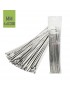 V-TAC Confezione da 100 fascette metalliche 4.6 x 300 mm stringicavo autobloccanti in acciaio inox fermacavi per cablaggi