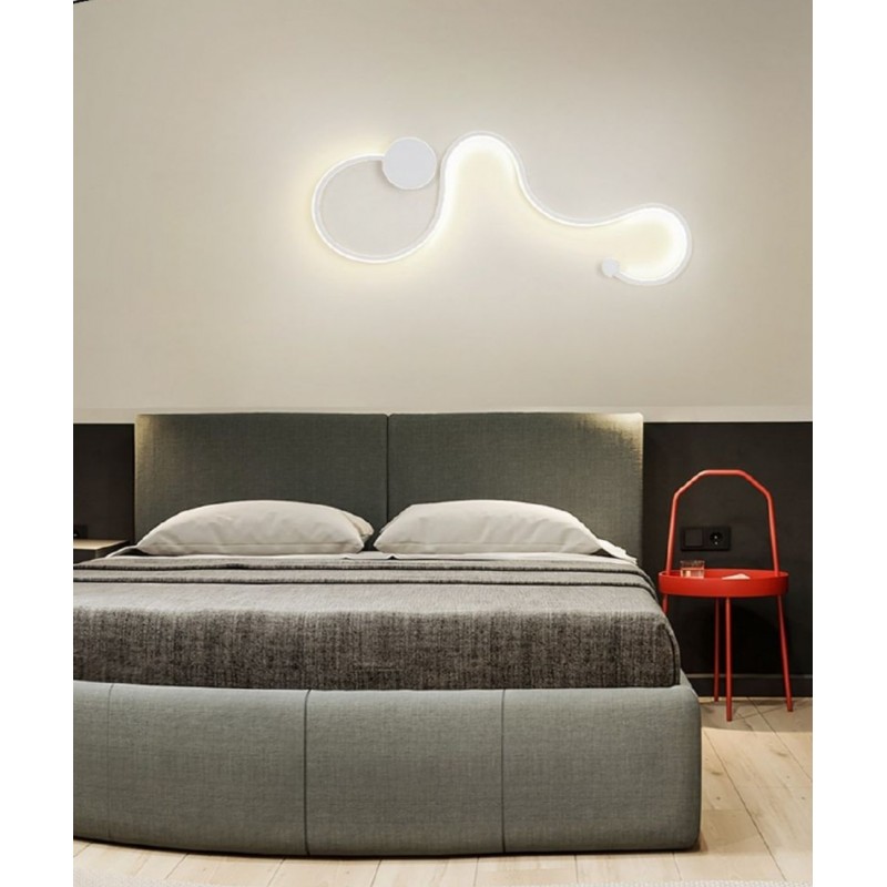  Applique da parete led 20w plafoniera ondulato onda moderno lampada camera luce fredda naturale calda