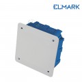 Scatola cassetta di derivazione 100x100x45 da incasso per cartongesso con coperchio quadrata per collegamenti elettrici