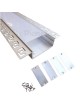 Profilo in alluminio largo copertura opaca 2mt da incasso scomparsa cartongesso per strip striscia led