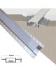 Profilo in alluminio largo copertura opaca 2mt da incasso scomparsa cartongesso per strip striscia led