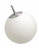 Lampadario a sospensione argento con sfera 20 cm attacco E27 lampada sospeso design moderno minimal