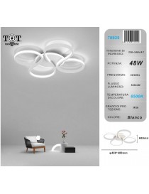Plafoniera led 48w ondulato lampada da soffitto con onde design moderno bianco luce fredda naturale per camera cucina salotto