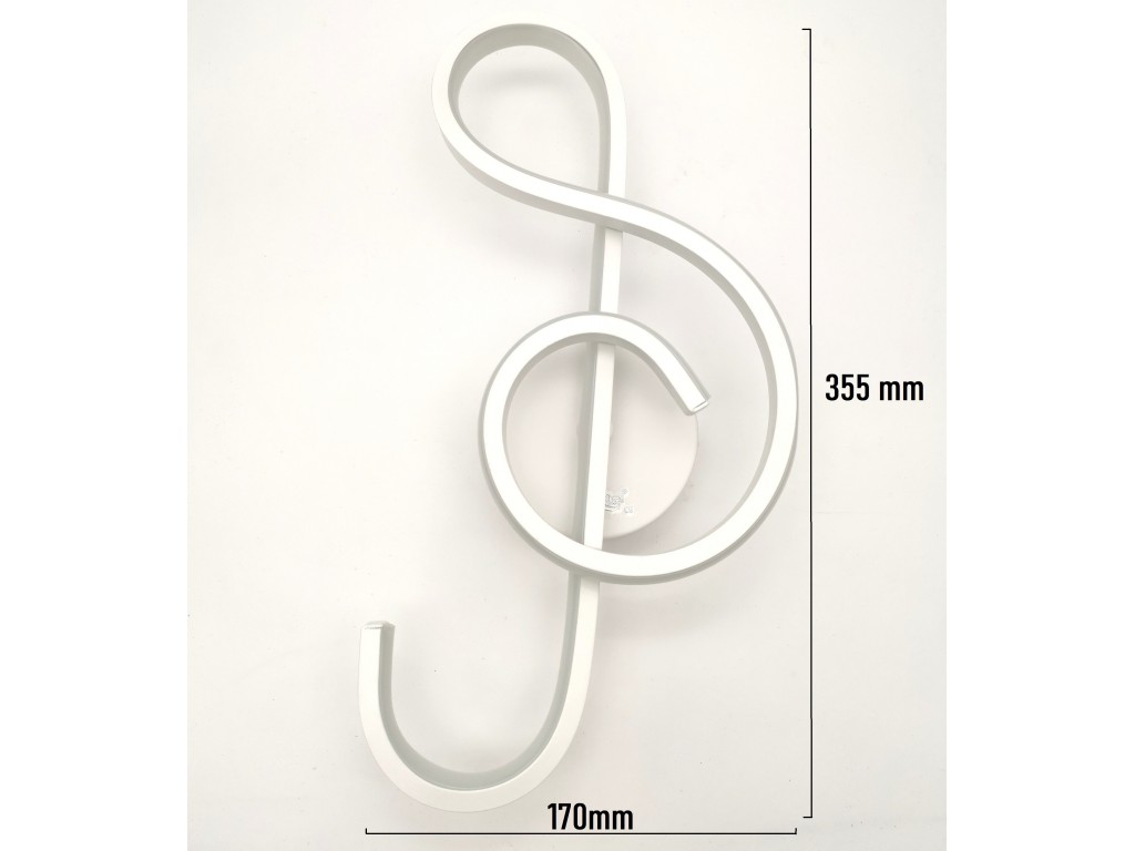 Applique LED A Nota Musicale 18W – 3 Temperature Di Colore Per Camera, Soggiorno E Corridoio