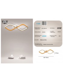 Plafoniera led 20w intrecciato quadrato oro lampada da soffitto design moderno luce per camera soggiorno cucina