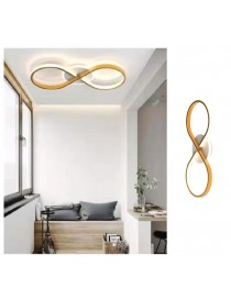 Plafoniera led 22w intrecciato infinito oro lampada da soffitto design moderno luce per camera soggiorno cucina