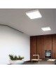 Plafoniera led 32w quadrata bianco design moderno pannello lampada da soffitto luce fredda naturale