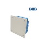 Scatola cassetta di derivazione 105x105x50 da incasso per cartongesso con coperchio quadrata per collegamenti elettrici
