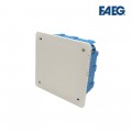 Scatola cassetta di derivazione 105x105x50 da incasso per cartongesso con coperchio quadrata per collegamenti elettrici