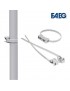10 Clips a fascetta per fissaggio tubo rigido o guaina flessibile da Ø 16 a 32 mm fissatubo grigio RAL 7035