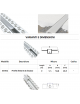 Profilo alluminio opaco 2mt incasso scomparsa cartongesso per strip striscia led
