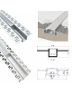 Profilo alluminio opaco 2mt incasso scomparsa cartongesso per strip striscia led