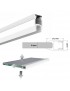 Profilo in alluminio strisce strip led 2M per illuminare bordo mensole vetro 8mm