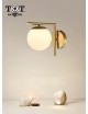 Applique da parete con sfera in vetro G9 metallo oro lampada design moderno minimal