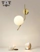 Applique da parete con sfera in vetro E27 metallo oro lampada design moderno minimal