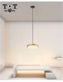 Lampadario a sospensione led 40W oro cerchio tondo design moderno minimal