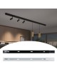 Binario monofase elettrico per faro faretti led pista guida track bianco nero 1 m 2 metri 220 V