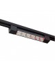 Faretto faro barra led 12W nero per binario monofase orientabile proiettore