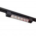 Faretto faro barra led 12W nero per binario monofase orientabile proiettore