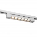 Faretto faro barra a griglia led 12W Bianco per binario monofase elettrico orientabile proiettore
