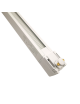 Faretto faro barra a griglia led 12W Bianco per binario monofase elettrico orientabile proiettore